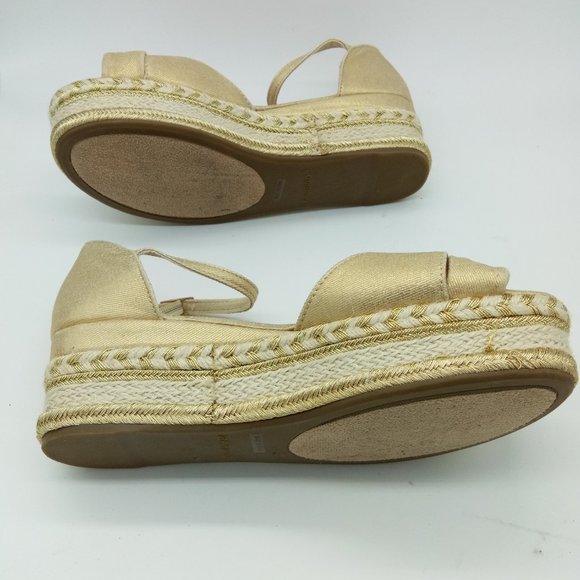 Bamboo Infinity Knot Metallic Platform Espadrille - Picture 10 of 13